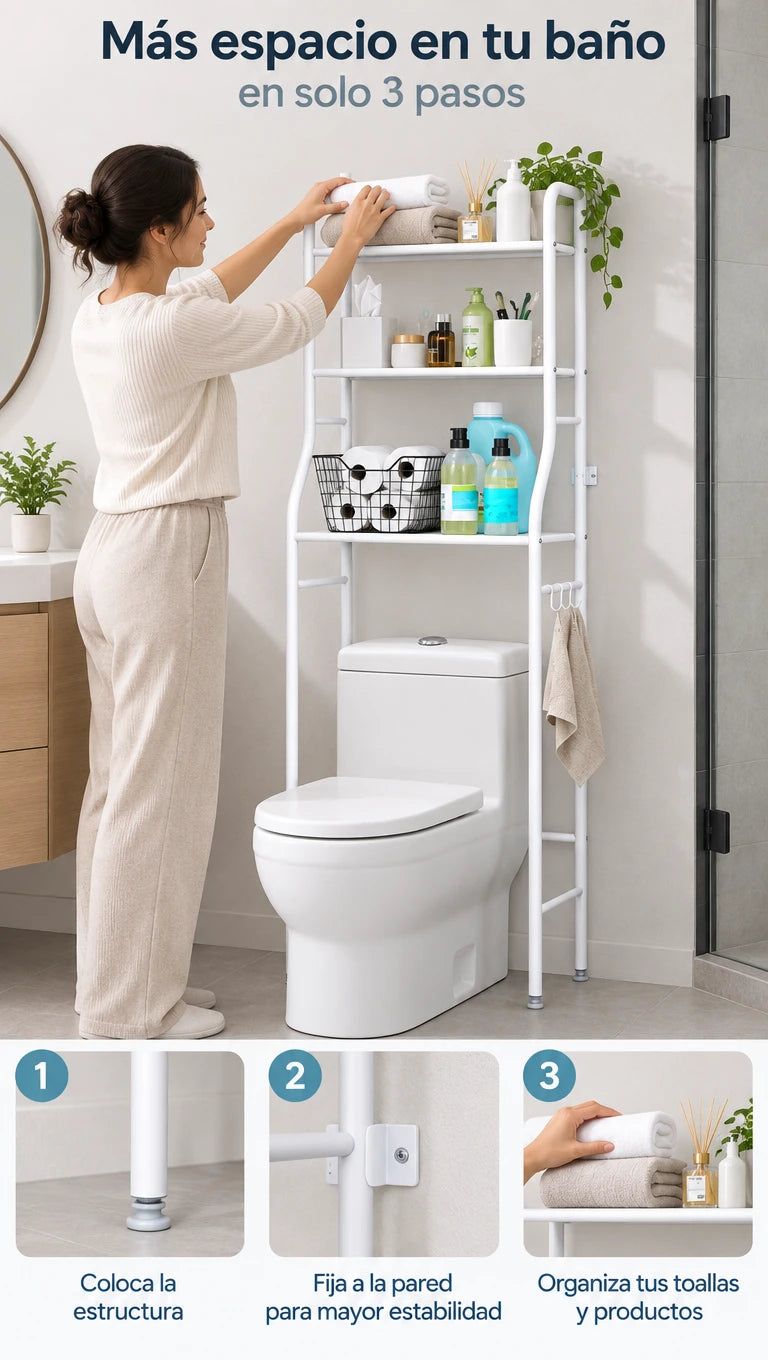 Estante organizador para baño